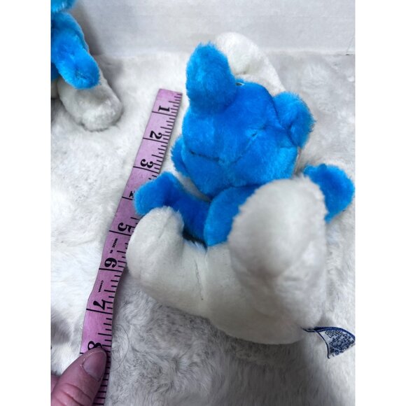 1980 Vintage Smurfs Plush Toys Pair By Wallace Bertie Co - Picture 7 of 8